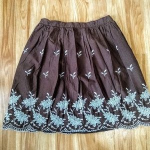 Isaac Mizrahi embroidered skirt
